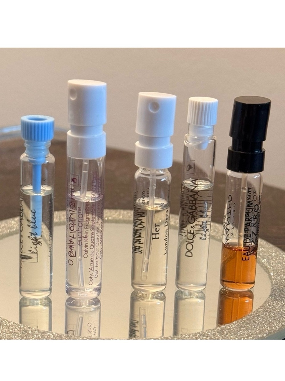 Perfume Vials D&G, Burberry, Calvin Klein, Azzaro